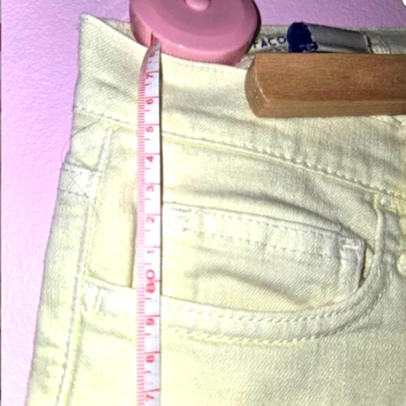 Faconnable ladies straight jeans low rise size 28 in light green-yellow color - Picture 12 of 14
